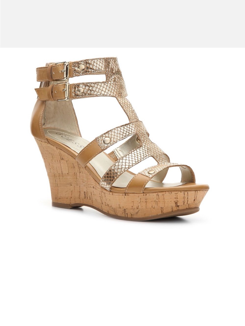 Guess Micha Gladiator Wedge Sandals- Size 8.5